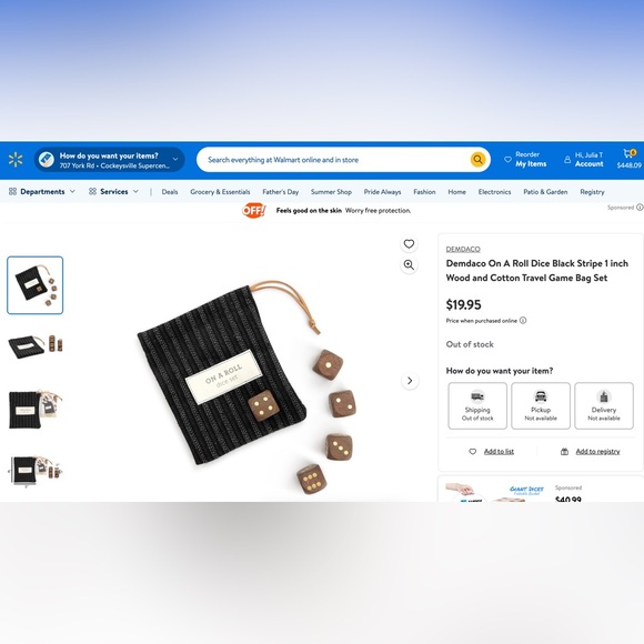 Set of 5 wood and brass dice - Picture 2 of 5